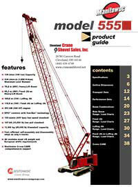 Manitowoc 555 crane brochure