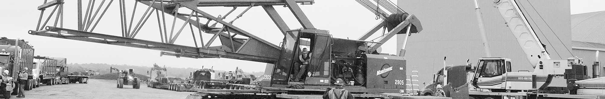 Manitowoc crane in construction site
